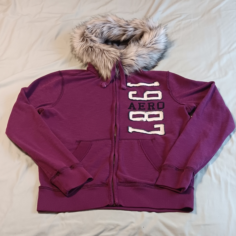 Y2K Aeropostale fur hoodie
